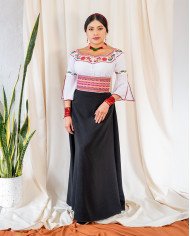 BLUSA NINA ROJO BORDADO ORLÓN