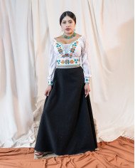 BLUSA ALLPA TURQUESA BORDADO ORLÓN