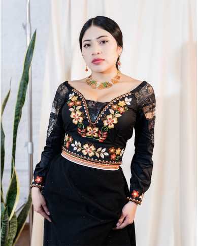 BLUSA ALLPA MOSTAZA BORDADO ORLÓN