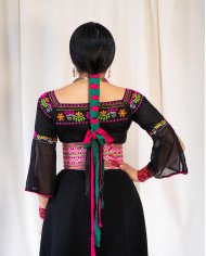 BLUSA NINA FUCSIA BORDADO ORLÓN