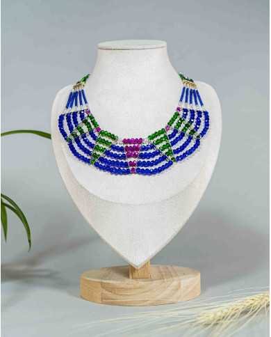 COLLAR Y ARETES ALLPA PAPASISA CRISTALES