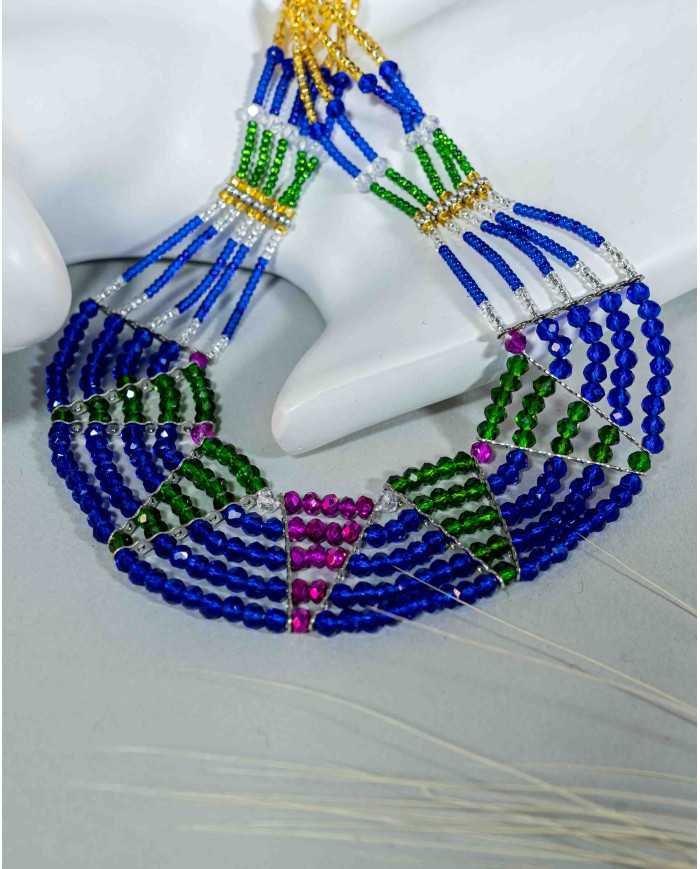 COLLAR Y ARETES ALLPA PAPASISA CRISTALES