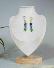 COLLAR Y ARETES WAYRA AZUL CRISTALES