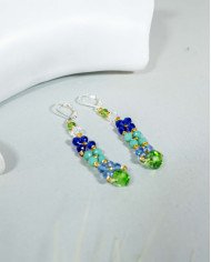 COLLAR Y ARETES WAYRA AZUL CRISTALES