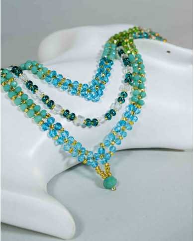 COLLAR Y ARETES WAYRA PETRÓLEO CRISTALES