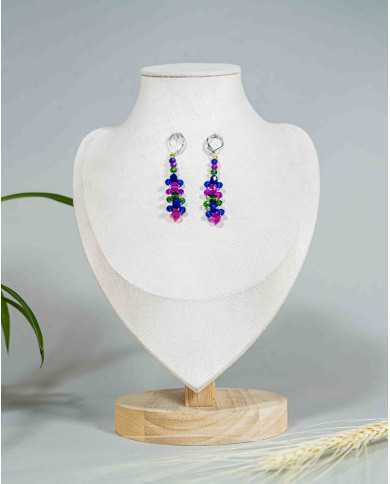 COLLAR Y ARETES NINA PURUHÁ CRISTALES