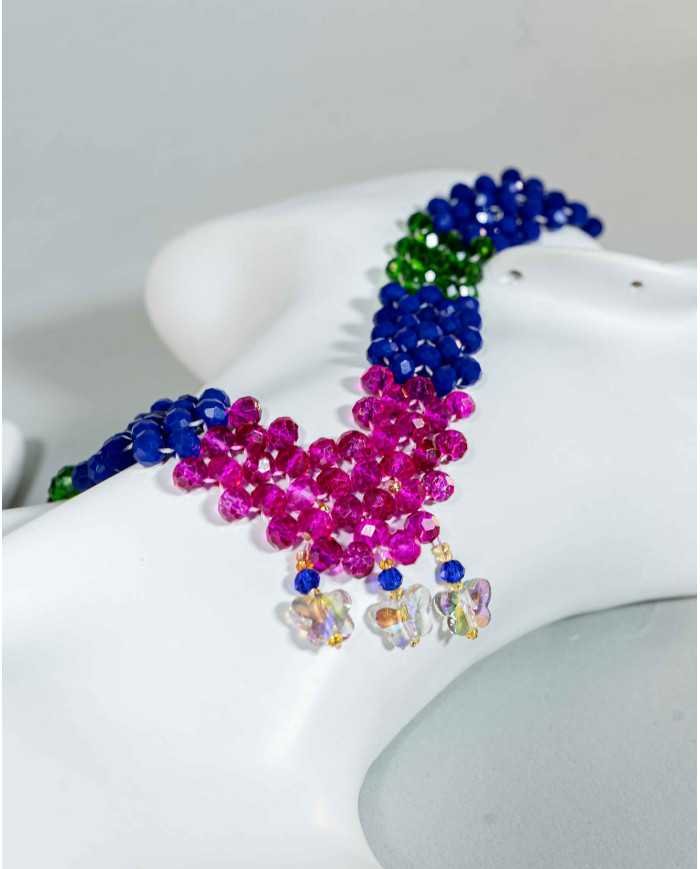 COLLAR Y ARETES NINA PURUHÁ CRISTALES