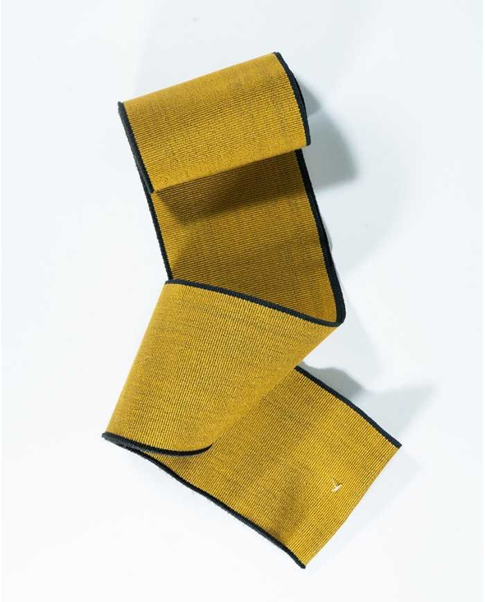 FAJA LLANA MOSTAZA TEJIDA