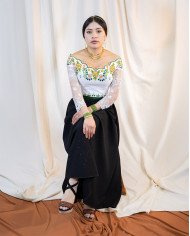 CORSET SACHA VERDE DECORADO EN PEDRERIA