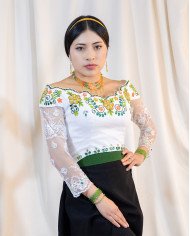 CORSET SACHA VERDE DECORADO EN PEDRERIA