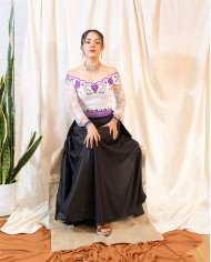 CORSET SACHA LILA DECORADO EN PEDRERIA