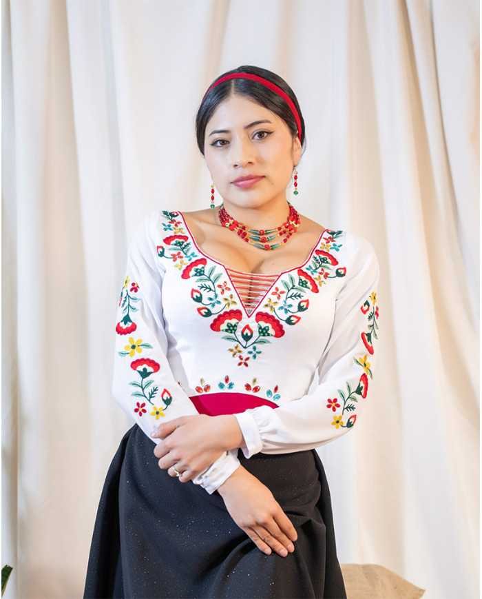 CORSET KAWSARINA ROJO DECORADO EN PEDRERIA