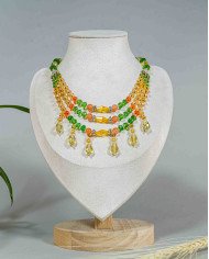COLLAR Y ARETES SACHA VERDE CRISTALES