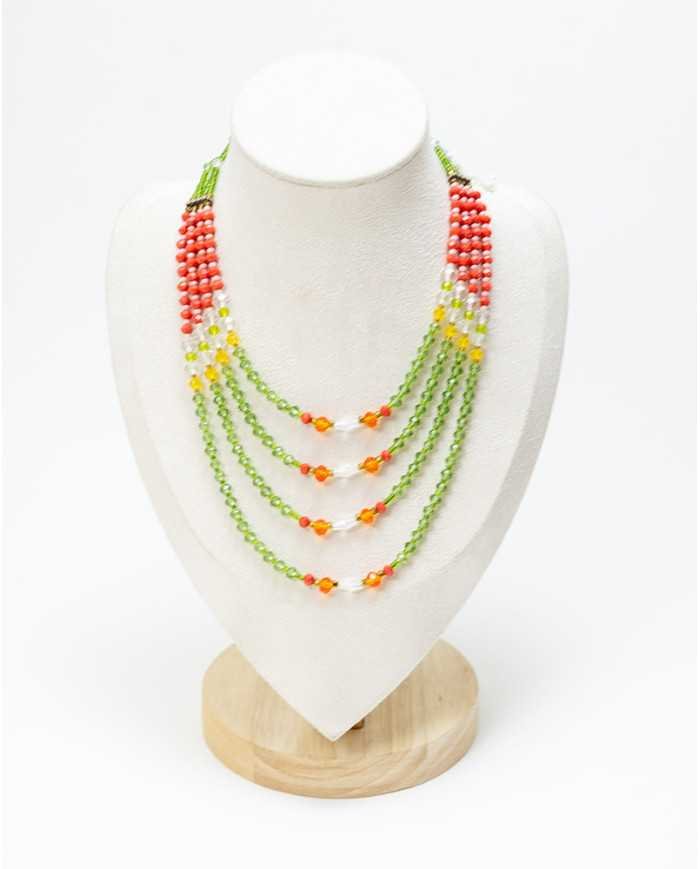 COLLAR Y ARETES GIRASOL: CRISTALES