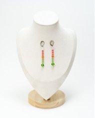 COLLAR Y ARETES GIRASOL: CRISTALES