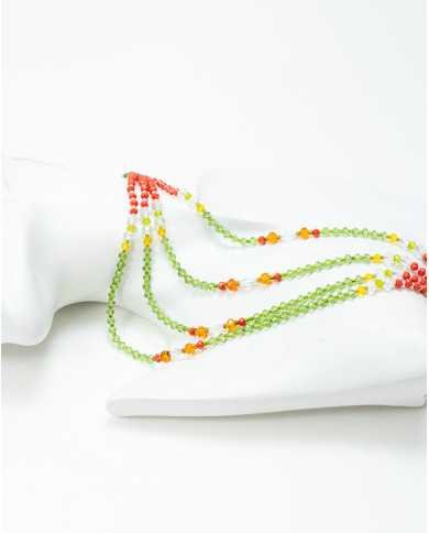 COLLAR Y ARETES GIRASOL: CRISTALES