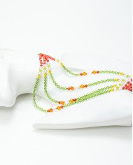 COLLAR Y ARETES GIRASOL: CRISTALES