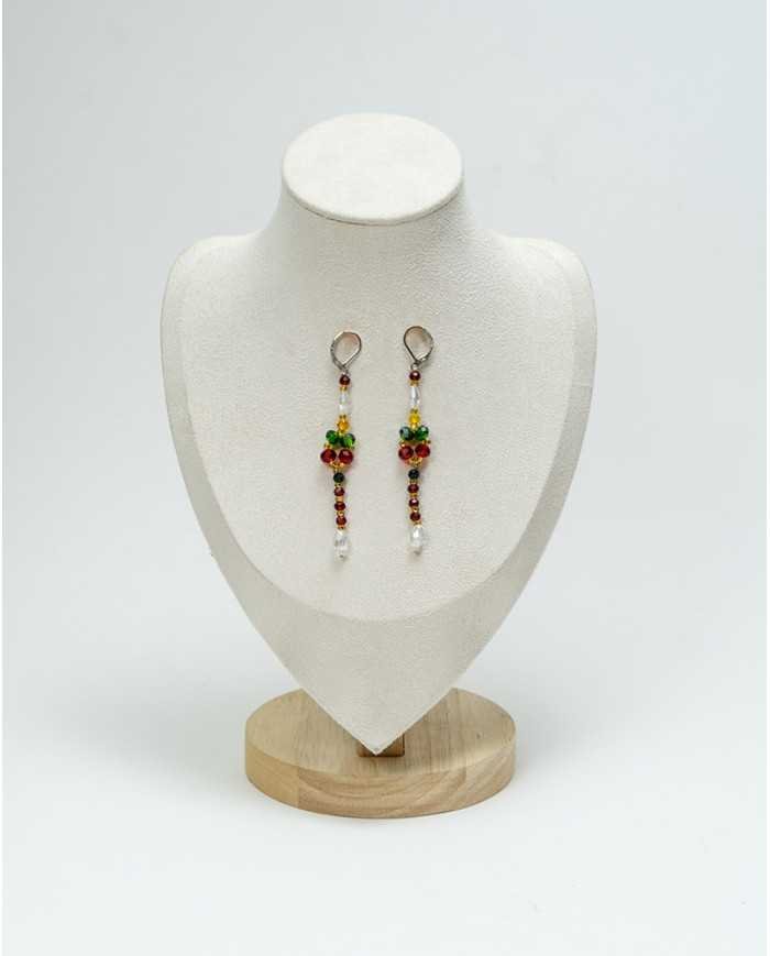 COLLAR Y ARETES MARIPOSA CRISTALES