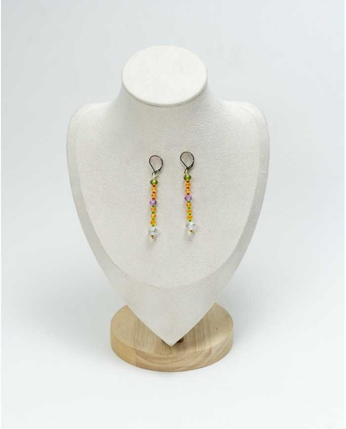 COLLAR Y ARETES MARIPOSA CRISTALES