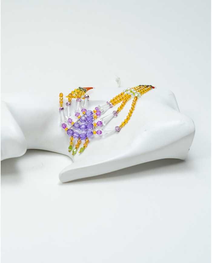 COLLAR Y ARETES MARIPOSA CRISTALES