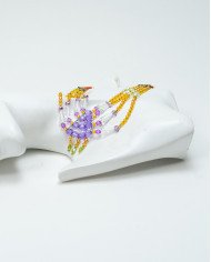 COLLAR Y ARETES MARIPOSA CRISTALES