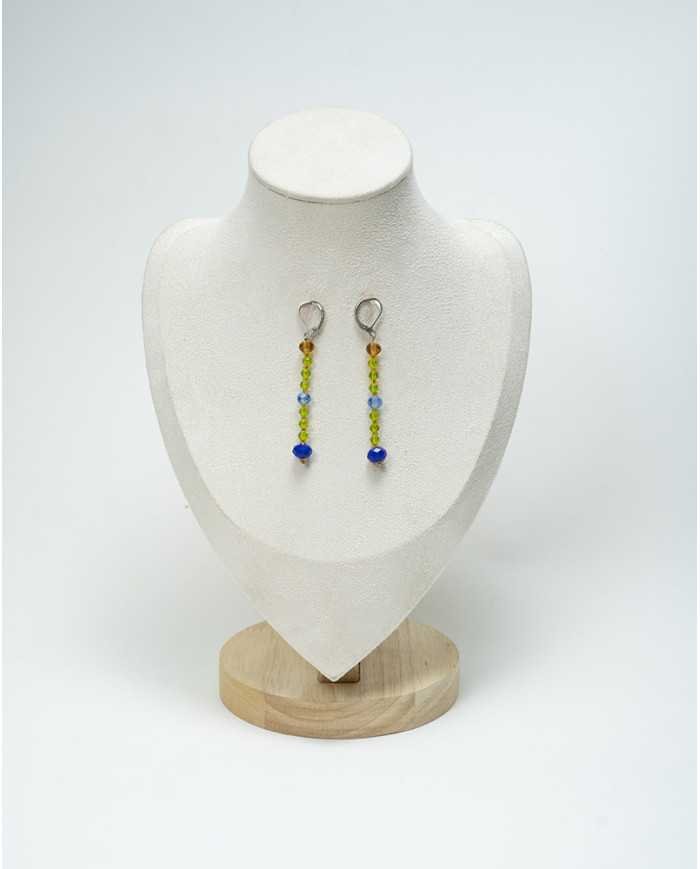 COLLAR Y ARETES MARIPOSA CRISTALES