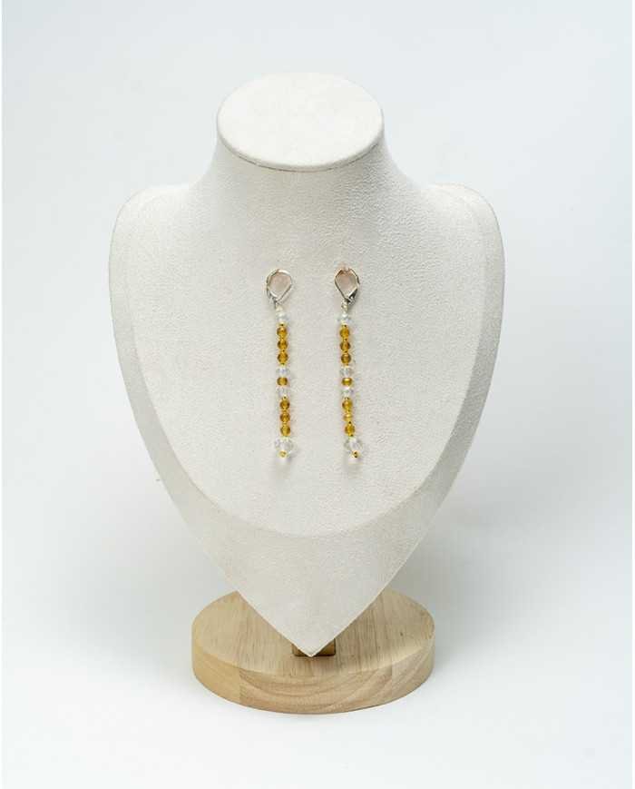 COLLAR Y ARETES MARIPOSA CRISTALES