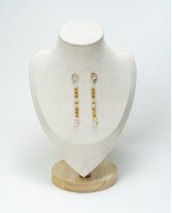 COLLAR Y ARETES MARIPOSA CRISTALES