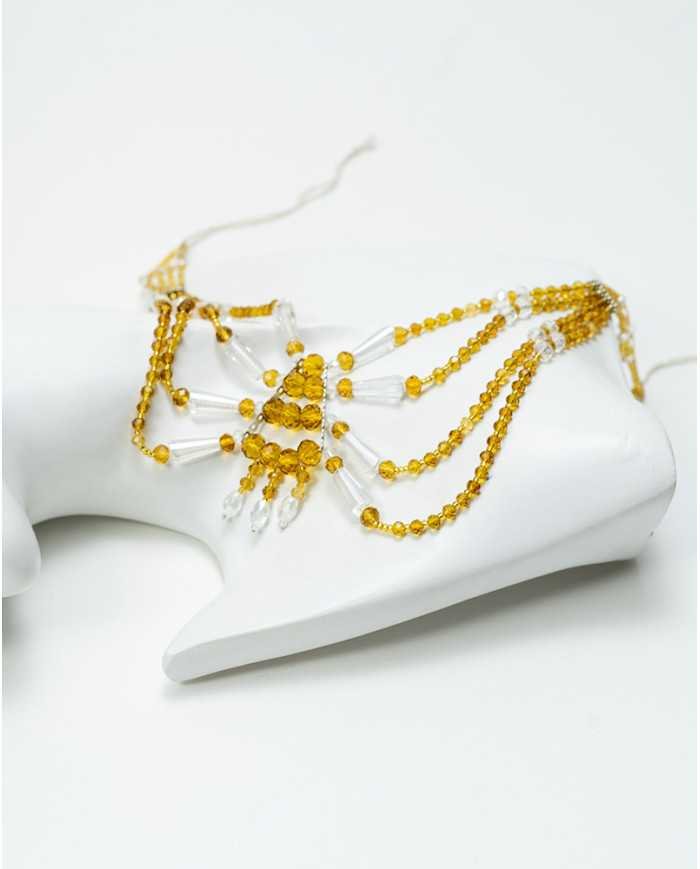 COLLAR Y ARETES MARIPOSA CRISTALES