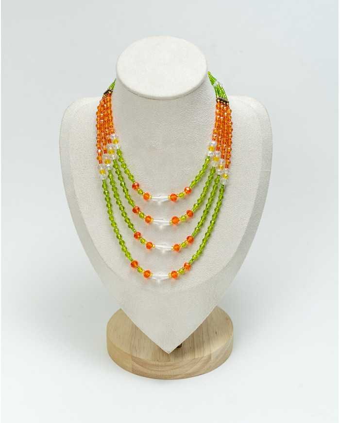 COLLAR Y ARETES RAYMI CRISTALES