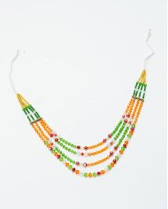 COLLAR Y ARETES NARANJA CRISTALES