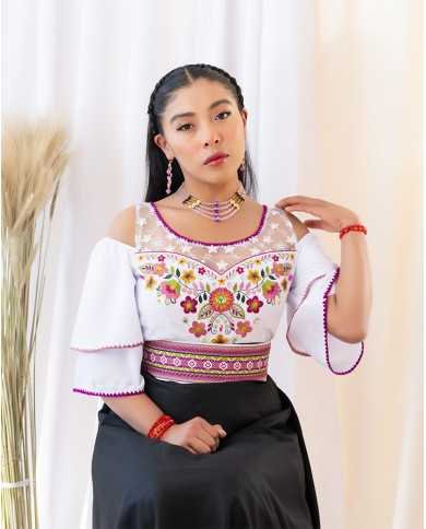 BLUSA PAWKAR BORDADO SEDA