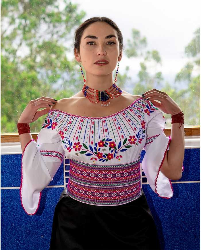 BLUSA TAMIA PURUHÁ BORDADO ORLÓN