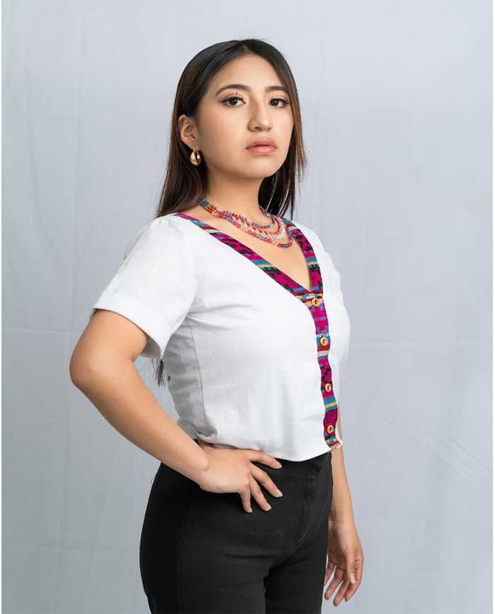 BLUSA WARMI BLANCO TEJIDO