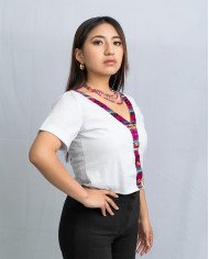 BLUSA WARMI BLANCO TEJIDO