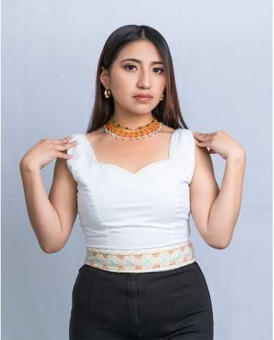 TOP KILLA BLANCO BORDADO ORLÓN