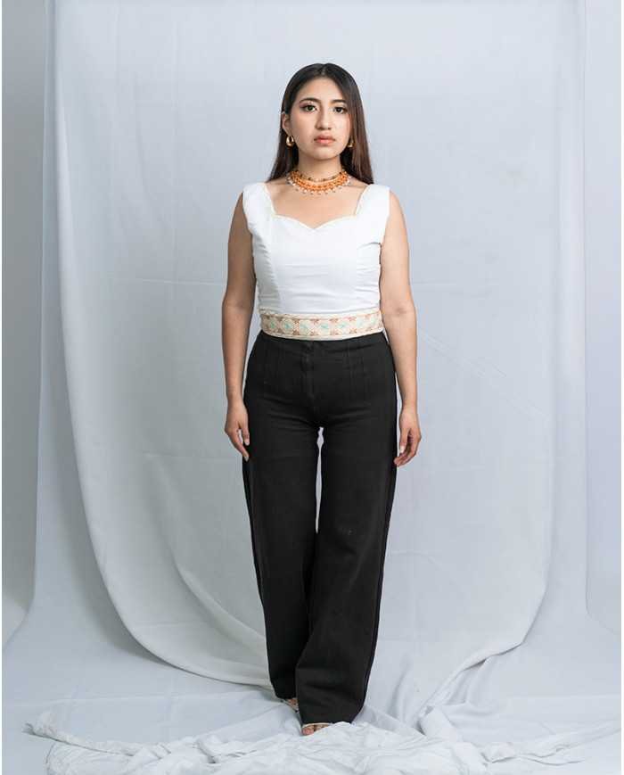 TOP KILLA BLANCO BORDADO ORLÓN