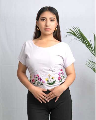 BLUSA SAMAY LILA BORDADO ORLÓN