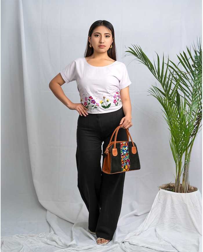 BLUSA SAMAY LILA BORDADO ORLÓN