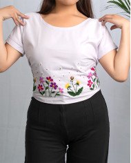 BLUSA SAMAY LILA BORDADO ORLÓN