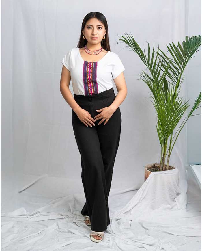 BLUSA PACHA BLANCO TEJIDO