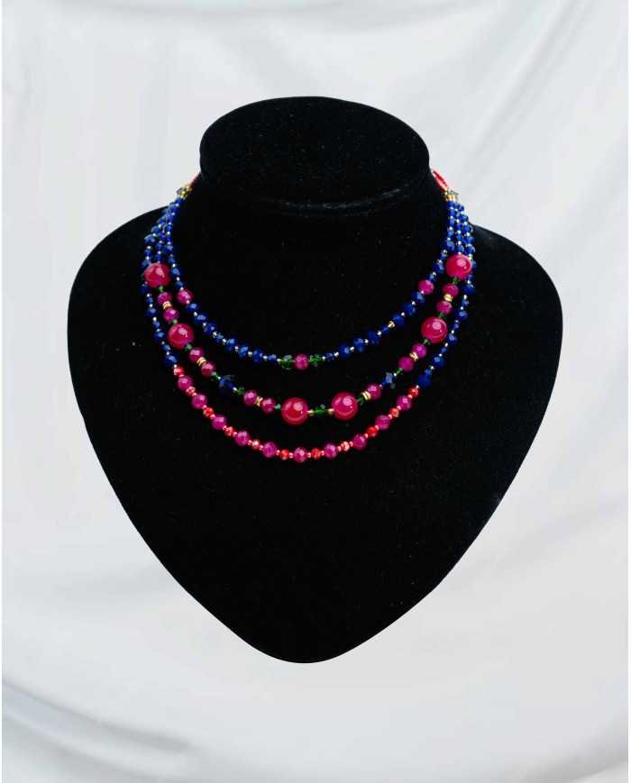 COLLAR Y ARETES MUSKUY CRISTALES
