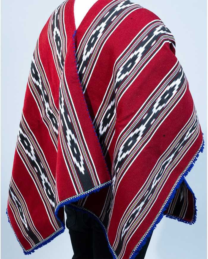 PONCHO CACHA ROJO GRANDE