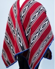 PONCHO CACHA ROJO GRANDE