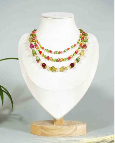 COLLAR Y ARETES INTI CRISTALES