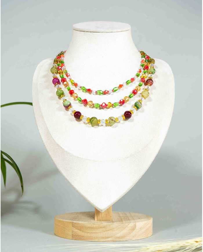 COLLAR Y ARETES INTI CRISTALES