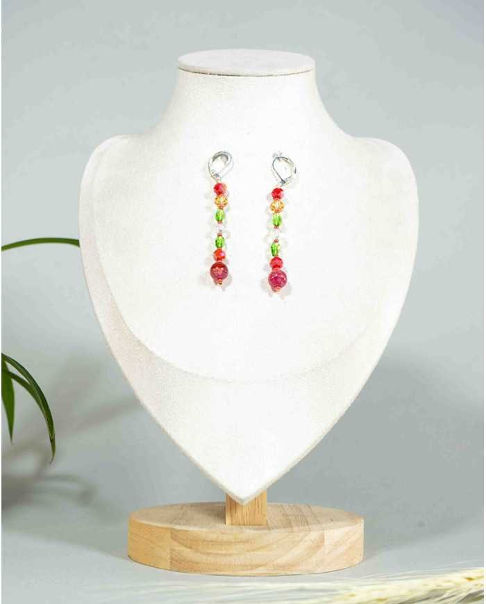 COLLAR Y ARETES INTI CRISTALES
