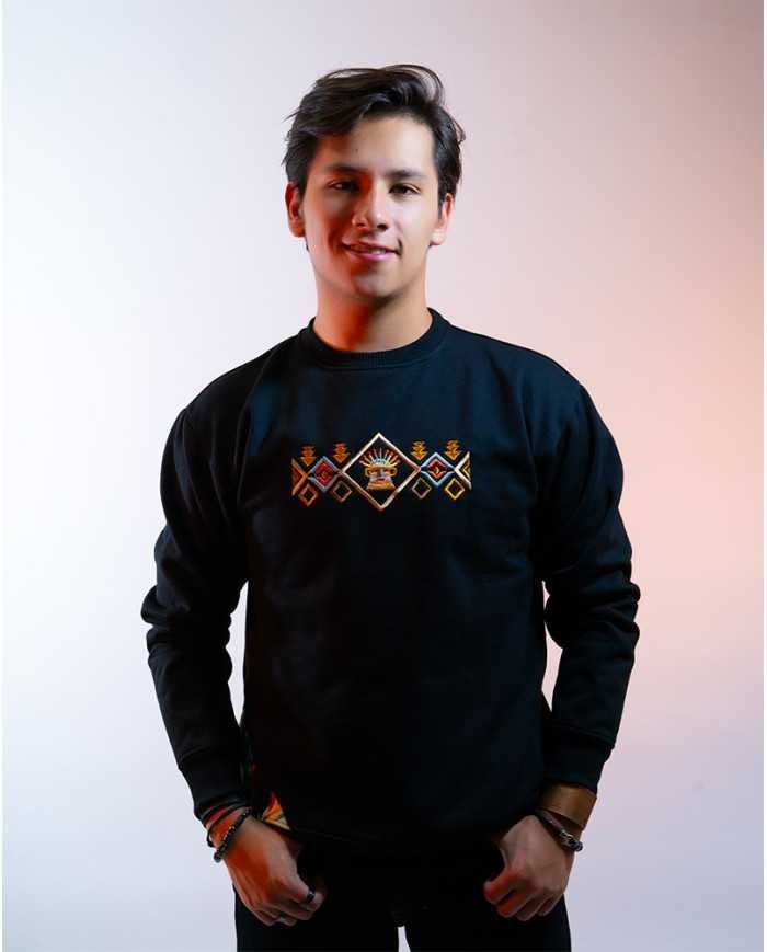 Buzo con detalle artesanal | Básico versátil con bordado Ayahuma – Kinku