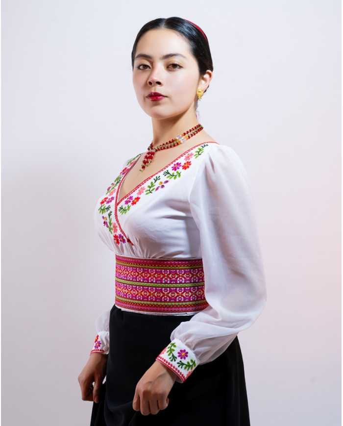 BLUSA WIÑARIK ROJO BORDADO ORLÓN