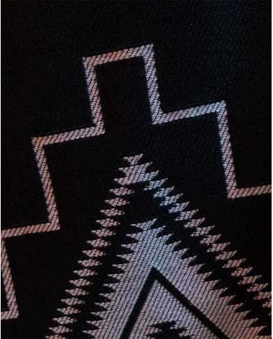 PONCHO UNISEX ARTESANAL GRUESO NEGRO